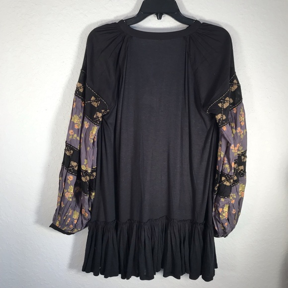 Free People NWT Mix it Up tunic in black - Picture 7 of 8